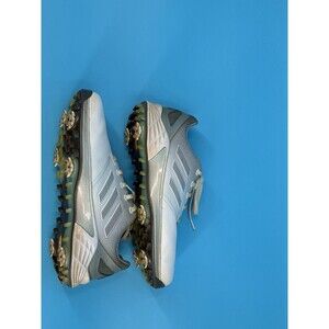 Adidas ZG21 Golf Shoes Men’s 8.5 White Silver Spiked Cleats FW5545